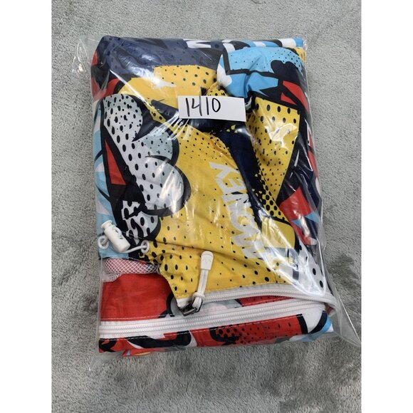 Kings Only Mens Large Red & Blue Windbreaker Jacket No Cap Salvage - Picture 12 of 12